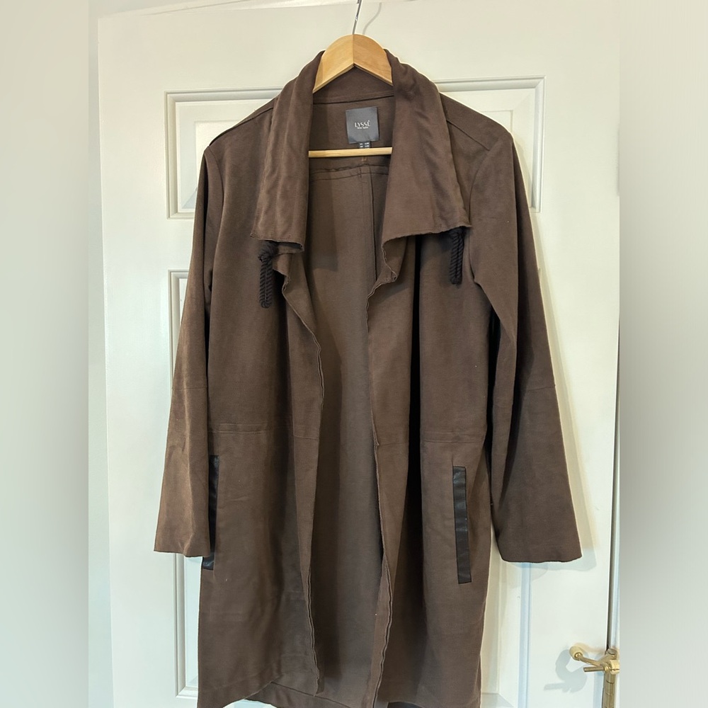LYSSE long brown jacket, size S/M
